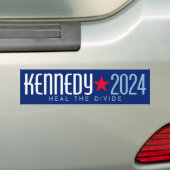 Kennedy 2024 Heal the Divide - rood blauw Bumpersticker (Op auto)