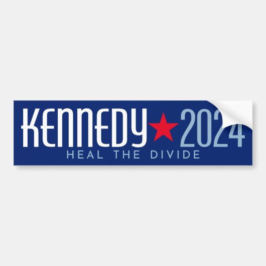 Kennedy 2024 Heal the Divide - rood blauw Bumpersticker (Voorkant)