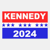 Kennedy 2024 rechthoekige sticker (Voorkant)