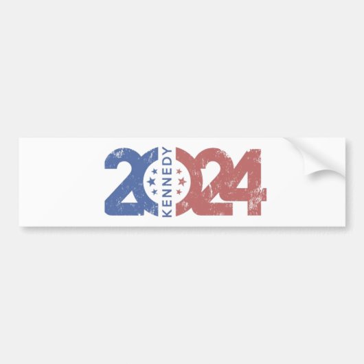 Kennedy 2024 RFK Jr voor President Bumpersticker (Voorkant)