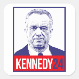 KENNEDY 24 VIERKANTE STICKER