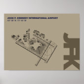 Kennedy Airport (JFK) Diagram Poster (Voorkant)
