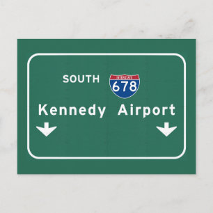 Kennedy Airport JFK I-678 NYC New York City NY Briefkaart