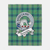 Kennedy Ancient Clan Badge Tartan Plaid Fleece Deken (Voorkant)