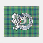 Kennedy Ancient Clan Badge Tartan Plaid Fleece Deken (Voorkant (Horizontaal))