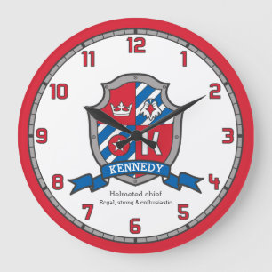 Kennedy boys noemden heraldry messghts shield grote klok