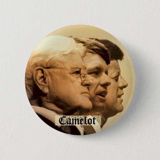 Kennedy Brothers Camelot Pin Ronde Button 5,7 Cm (Voorkant)