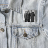 Kennedy Brothers, John, Ted, Robert Vierkante Button 5,1 Cm (In situ)