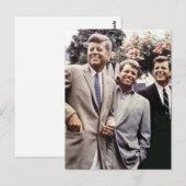 Kennedy Brothers, President John, Robert & Ted Briefkaart (Voorkant / Achterkant)
