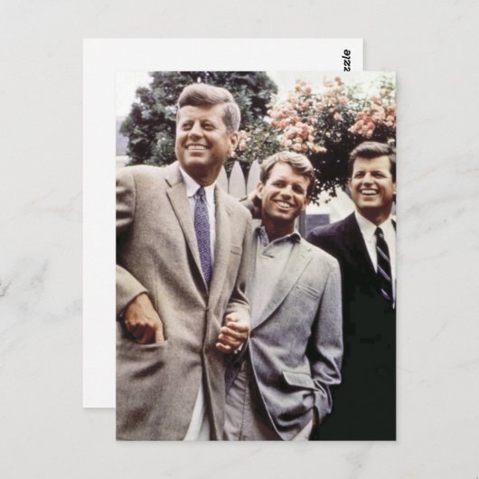 Kennedy Brothers, President John, Robert & Ted Briefkaart (Voorkant / Achterkant)