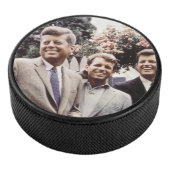 Kennedy Brothers, President John, Robert & Ted Hockey Puck (3/4)