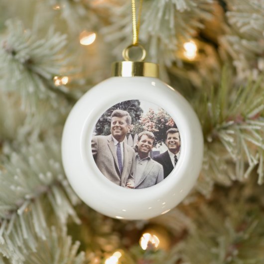 Kennedy Brothers, President John, Robert & Ted Keramische Bal Ornament (Boom)