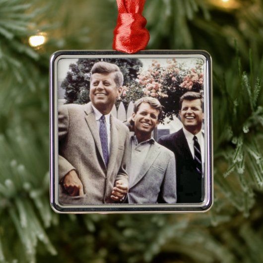 Kennedy Brothers, President John, Robert & Ted Metalen Ornament (Boom)