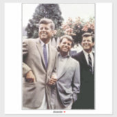 Kennedy Brothers, President John, Robert & Ted Sticker (Vel)