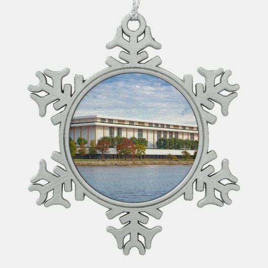 Kennedy Center Tin Sneeuwvlok Ornament (Voorkant)