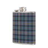 Kennedy Clan Ancient Tartan Blauwgroen Blauw Plaid Heupfles (Links)