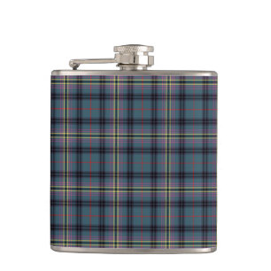Kennedy Clan Ancient Tartan Blauwgroen Blauw Plaid Heupfles