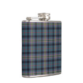 Kennedy Clan Ancient Tartan Blauwgroen Blauw Plaid Heupfles (Rechts)