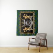 Kennedy Clan Badge & Motto w/Lions Wandkleed (In situ)