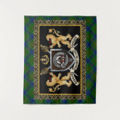 Kennedy Clan Badge & Motto w/Lions Wandkleed (Voorkant)