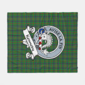 Kennedy Clan Badge Tartan Pset Fleece Deken (Voorkant (Horizontaal))