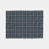Kennedy Clan Blauwgroen en Zwart Oud Tartan Fleece Deken (Voorkant (Horizontaal))
