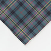 Kennedy Clan Blauwgroen en Zwart Oud Tartan Fleece Deken (Hoek)