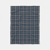 Kennedy Clan Blauwgroen en Zwart Oud Tartan Fleece Deken (Voorkant)