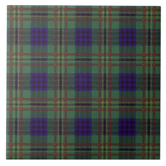 Kennedy clan Pset Scottish tartan Tegeltje (Voorkant)