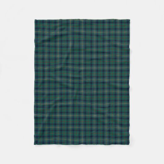 Kennedy Clan Tartan Green Plaid Fleece Deken (Voorkant)