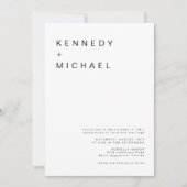 KENNEDY Classic Modern Minimalist Photo Wedding Kaart (Voorkant)