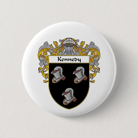 Kennedy Coat of Arms (Mantled) Ronde Button 5,7 Cm (Voorkant)