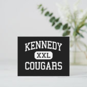 Kennedy - Cougars - High - Cedar Rapids Iowa Briefkaart (Staand voorkant)