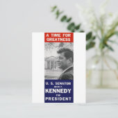 Kennedy - een tijd voor grootsheid briefkaart (Staand voorkant)