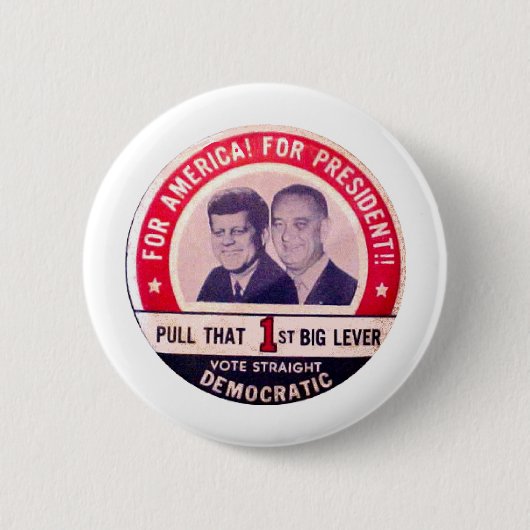 Kennedy en Johnson Campaign Ronde Button 5,7 Cm (Voorkant)
