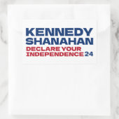 Kennedy en Shanahan 2024 Slogan Pin Button Rechthoekige Sticker (Tas)