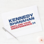 Kennedy en Shanahan 2024 Slogan Pin Button Rechthoekige Sticker (Envelop)