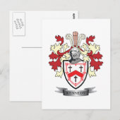 Kennedy Family Crest Coat of Arms Briefkaart (Voorkant / Achterkant)
