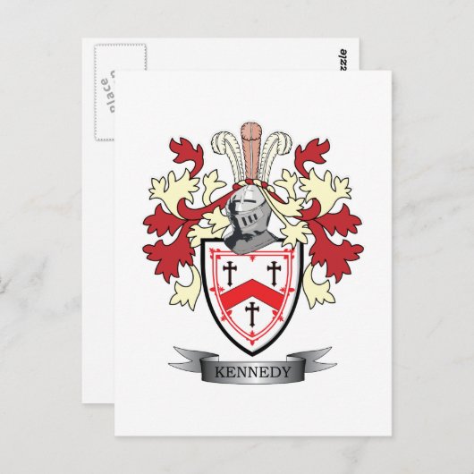 Kennedy Family Crest Coat of Arms Briefkaart (Voorkant / Achterkant)