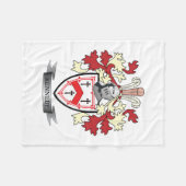 Kennedy Family Crest Coat of Arms Fleece Deken (Voorkant (Horizontaal))