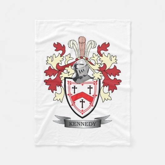 Kennedy Family Crest Coat of Arms Fleece Deken (Voorkant)