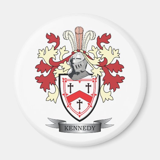 Kennedy Family Crest Coat of Arms Magneet (Voorkant)