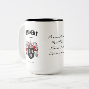 Kennedy Family Crest, Vertaling & Betekenis Tweekleurige Koffiemok