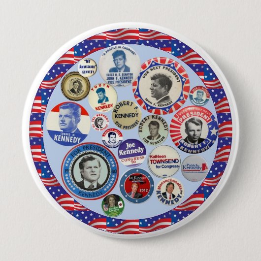 Kennedy Family Dynasty Ronde Button 4,0 Cm (Voorkant)