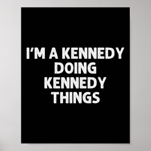 Kennedy Gift Funny Achternaam Family Tree Verjaard Poster