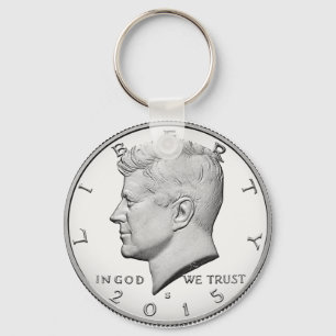Kennedy Half Dollar afbeelding Sleutelhanger