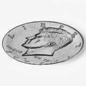 Kennedy Half Dollar Papieren Bordje (Gekanteld)