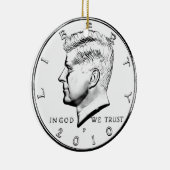 KENNEDY HALVE DOLLAR KERAMISCH ORNAMENT (Rechts)