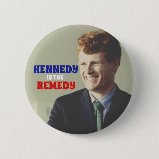 Kennedy is de Oplossing Ronde Button 5,7 Cm (Voorkant)