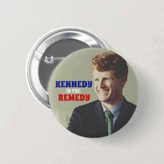 Kennedy is de Oplossing Ronde Button 5,7 Cm (Voorkant /achterkant)